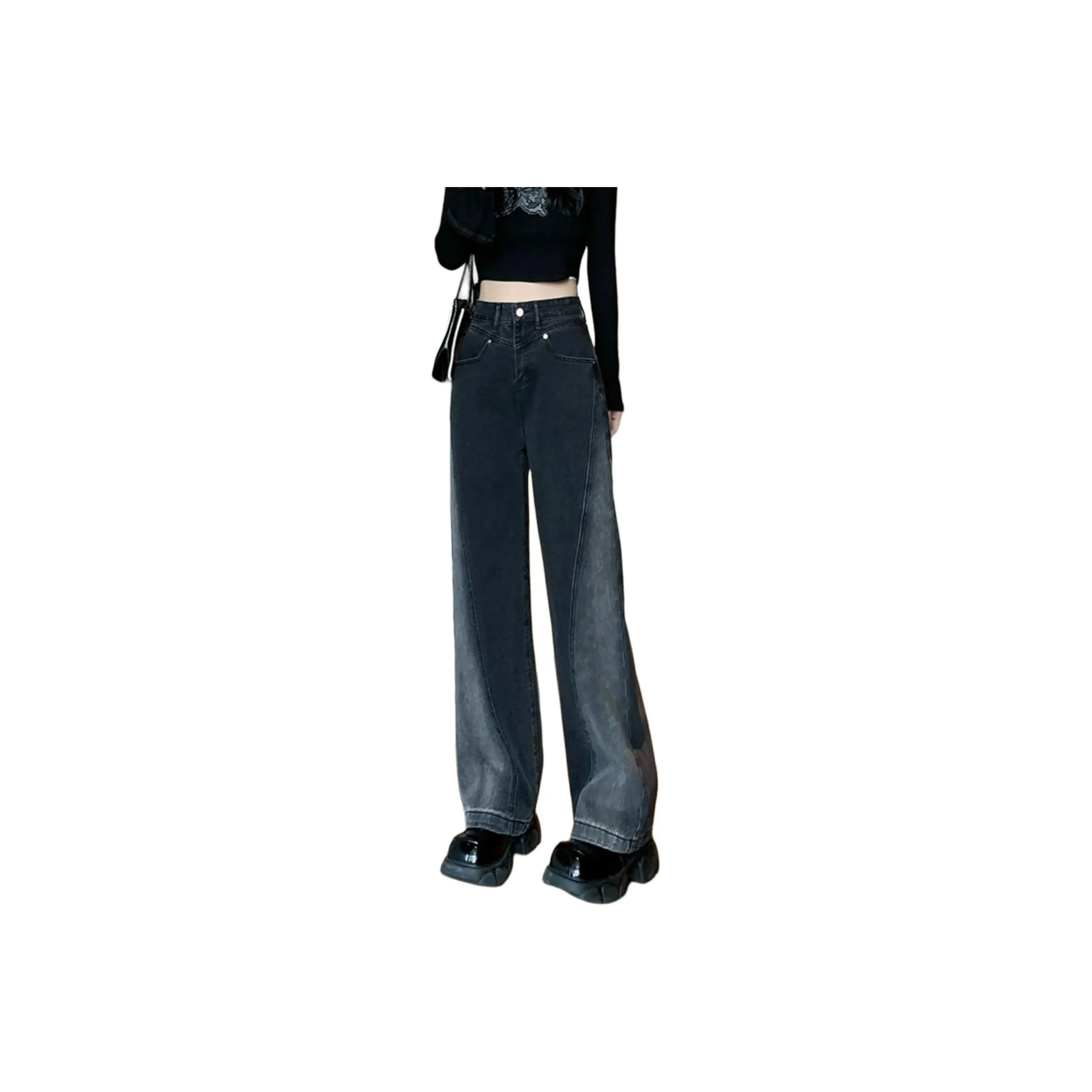 BENGIN Jeans Women's Black Gray