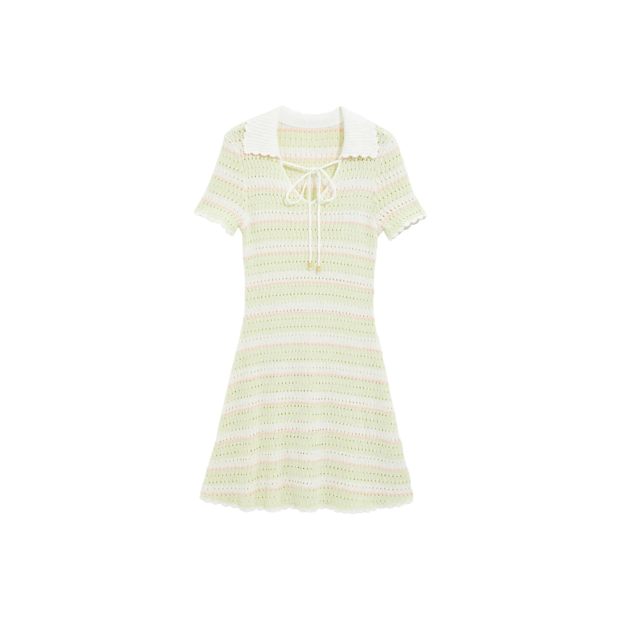 BEBE SS24 Короткий рукав Платье Женское Светло-зеленое