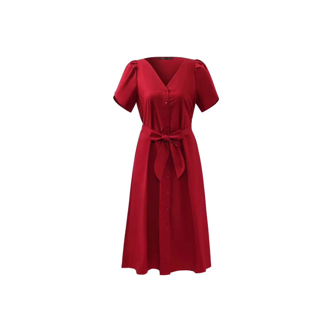 GOELIA Short Sleeved Dress Women's Pepper Red