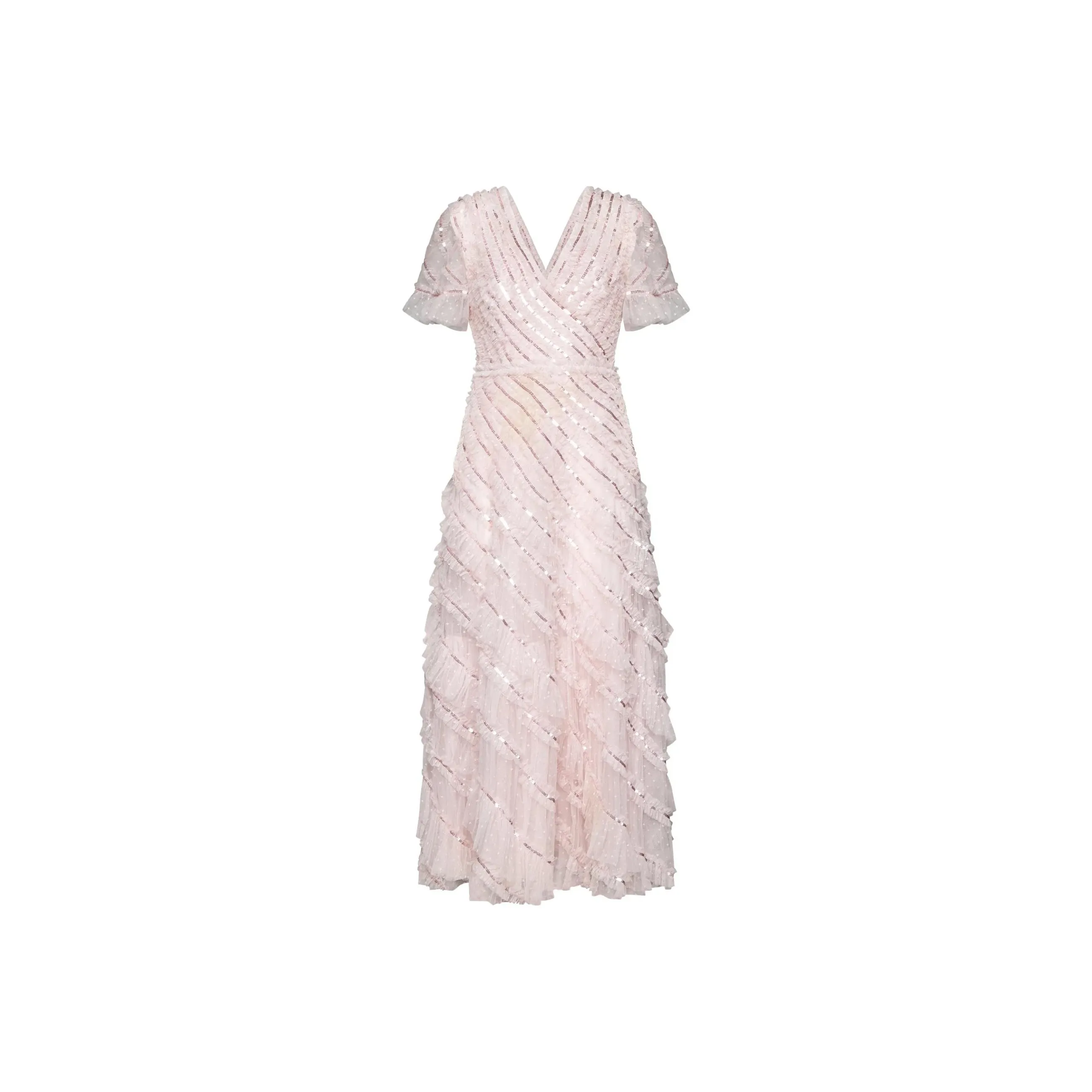 NEEDLE & THREAD Sequin Ruffle Dress