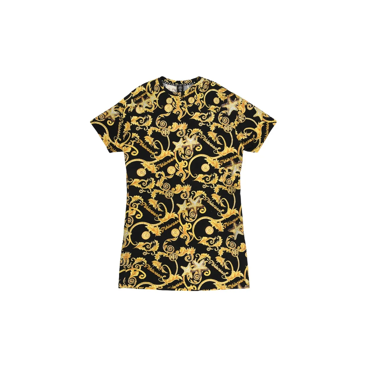 TCH Short-Sleeved Dresses Women's Black Base Gold Logo