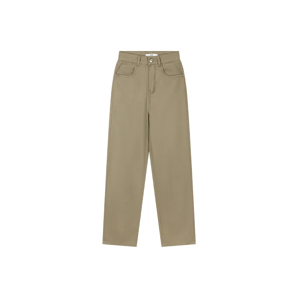 Mo Han Yi Mei Оливково-зеленые Женские Джинсы