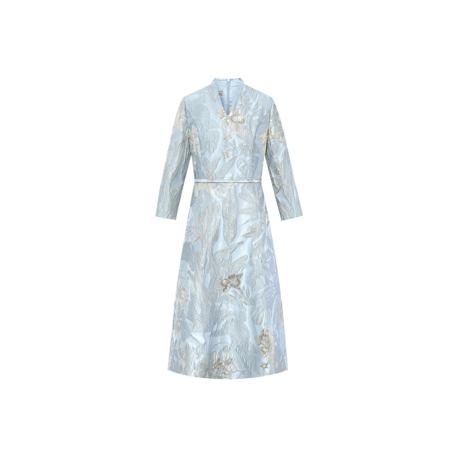 BBLLUUEE Long Sleeved Dress Women's Aqua Blue
