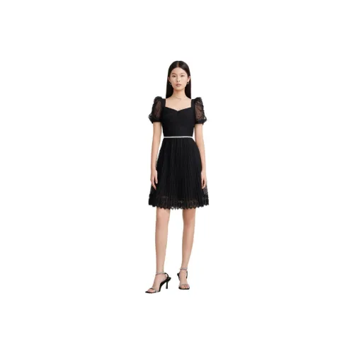 YINER GoodLand Black Женские Короткие Платья с Рукавами