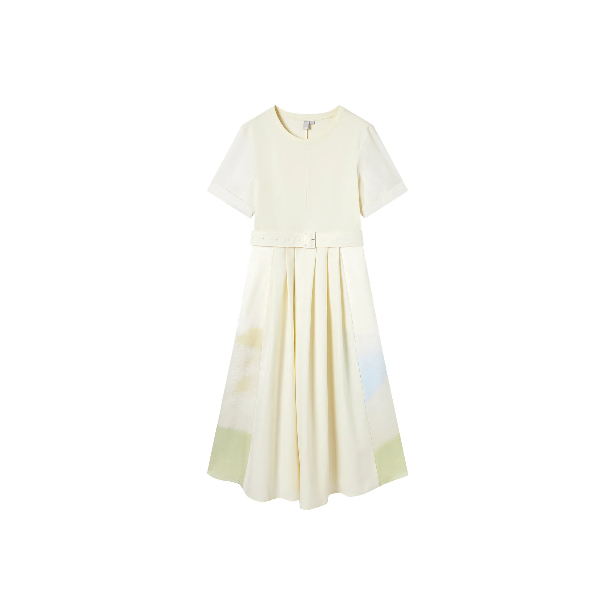 DIALOGUE Кремово-бежевый Женские Платья с Коротким Рукавом