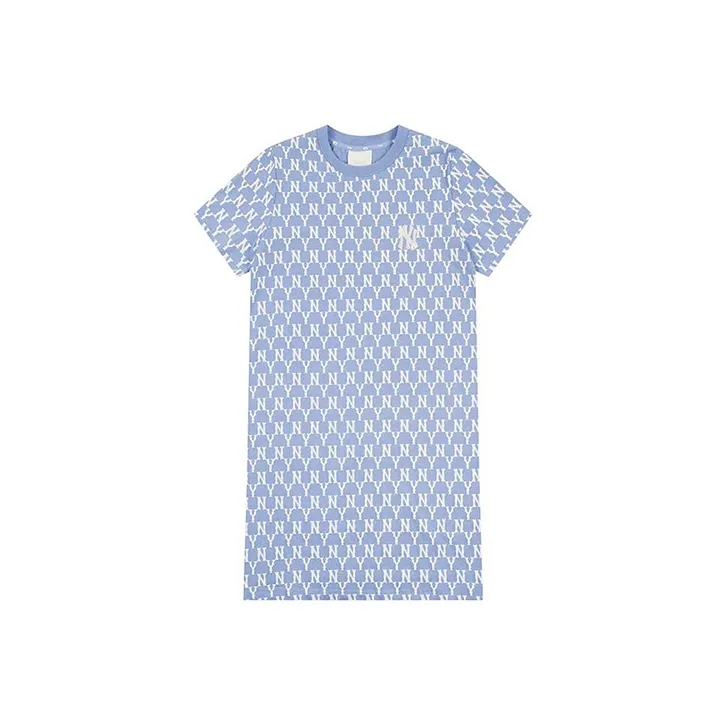 MLB New York Yankees Short Sleeved Dress Women's Sky Blue