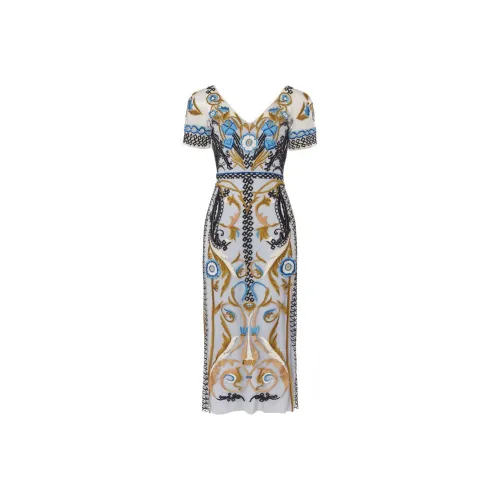 Temperley London Белое Женское Короткое Платье с Рукавами