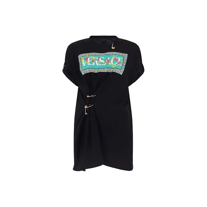 VERSACE Short Sleeved Dresses Women's Black