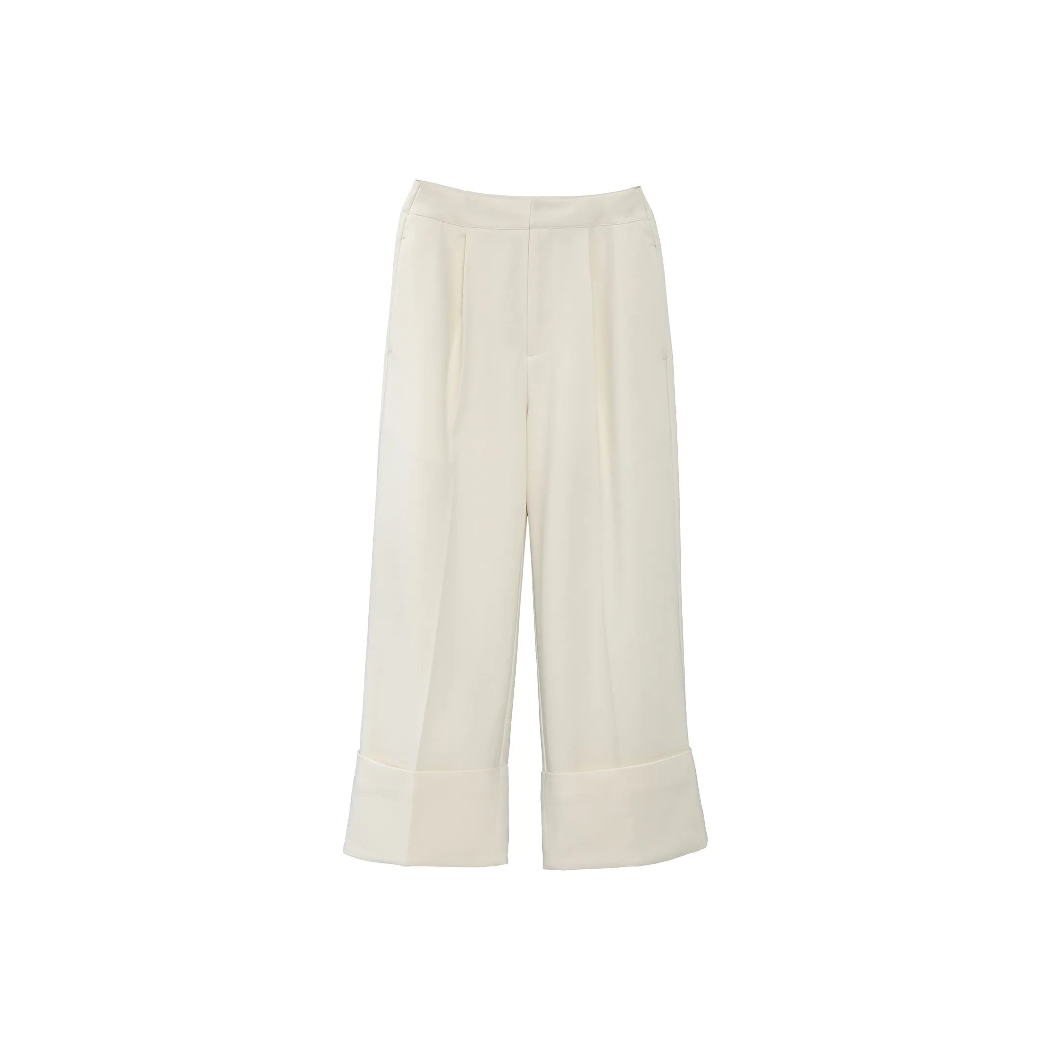 Fstudio Корейский стиль Универсальный Свободный крой Широкие штаны Повседневные штаны Женские Бежевый Абрикос