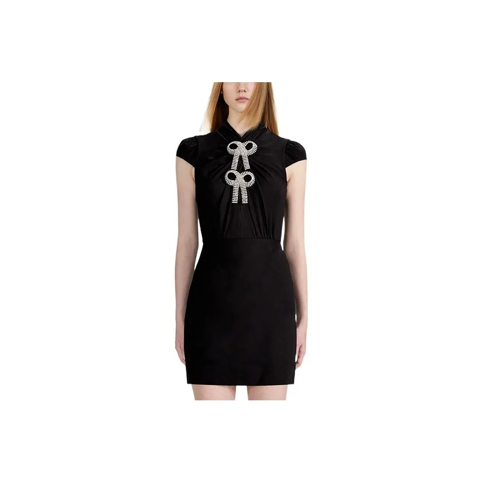 Self-portrait Short-Sleeved Dresses Women's Black