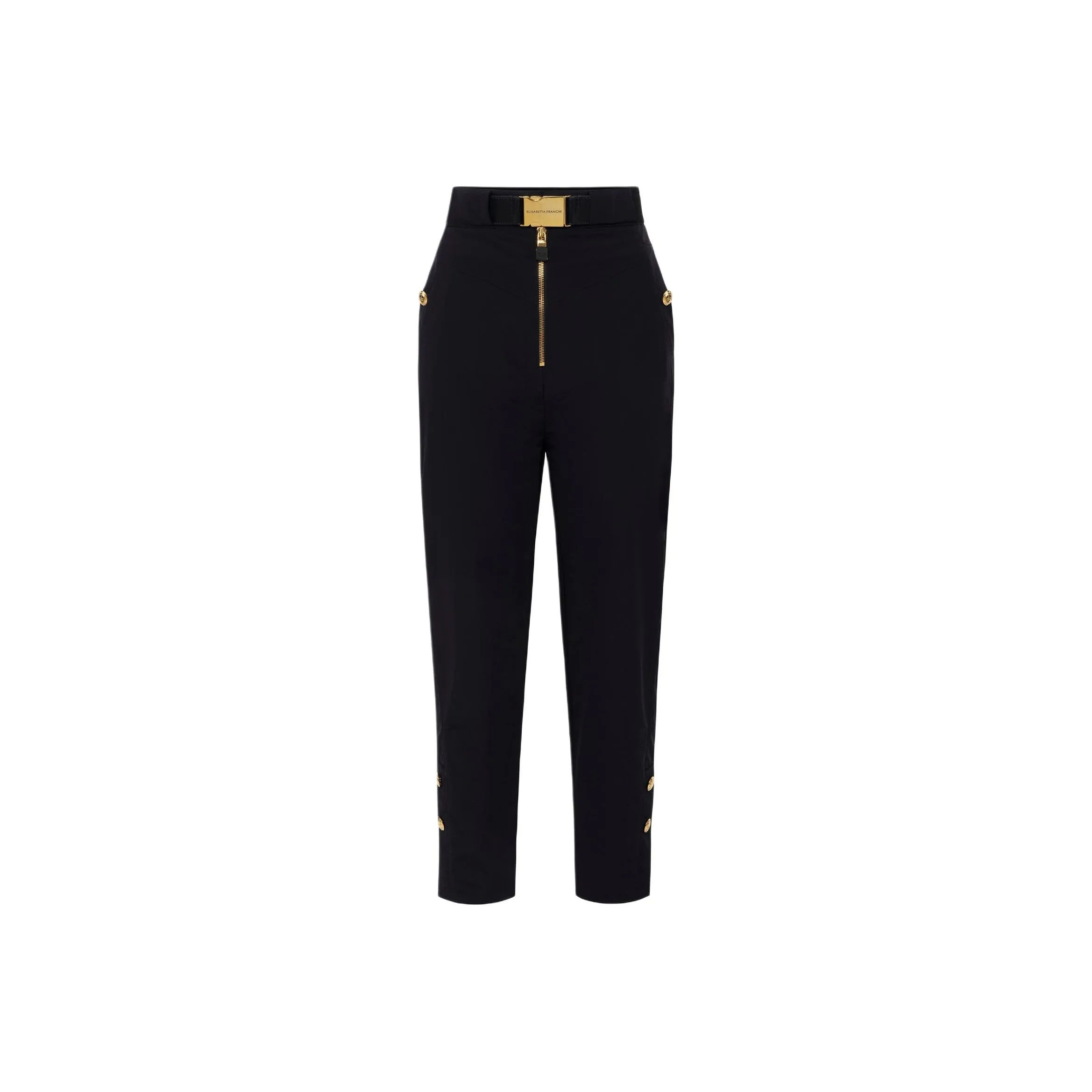 Elisabetta Franchi Technical Voile Belted Trousers