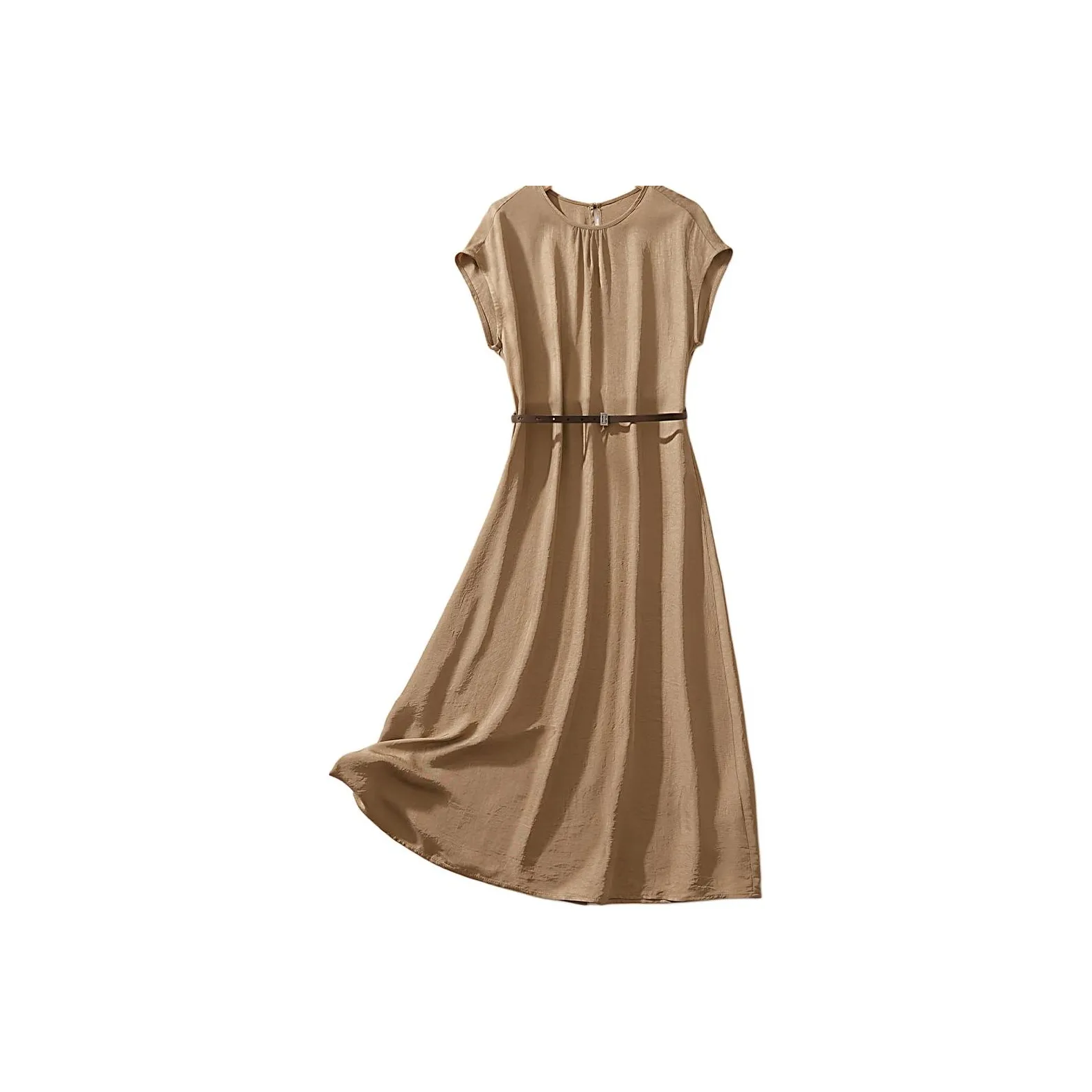 IHIMI Короткий рукав Платье Женское Хаки