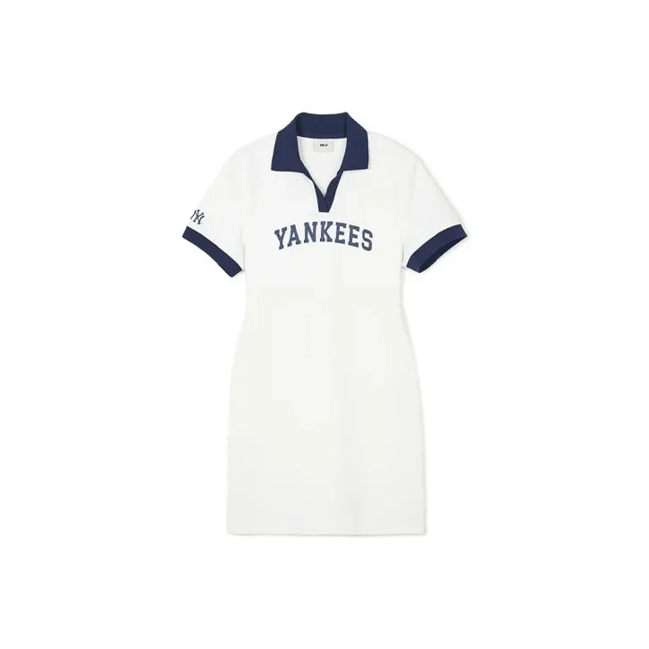 MLB Short Sleeved Dress Women's Ivory White