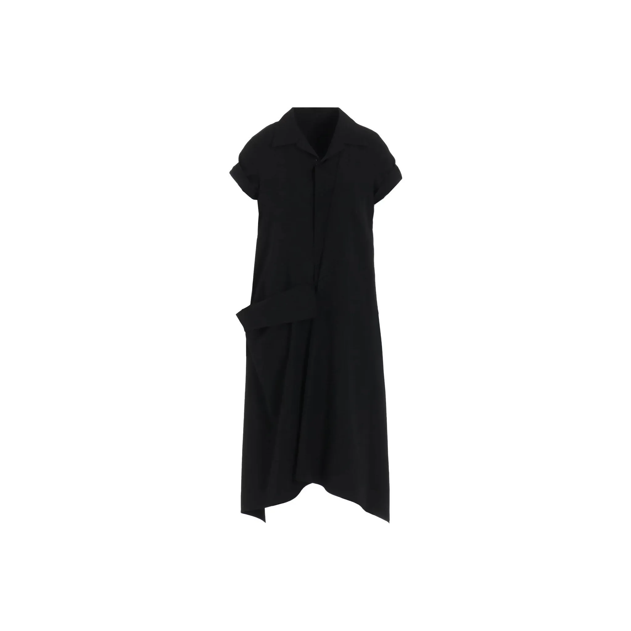 Yohji Yamamoto Femme SS25 Short Sleeved Dress Women's Black