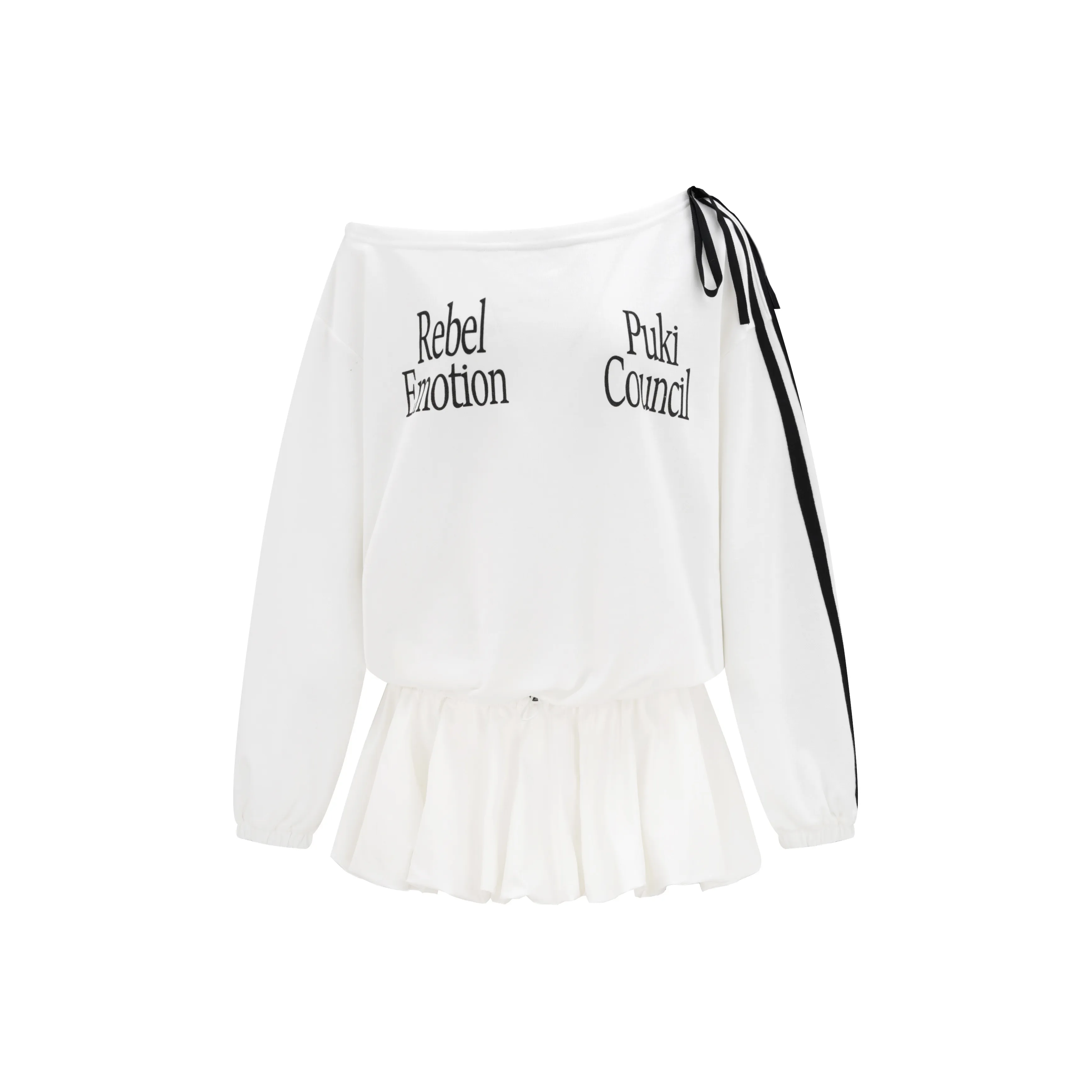 PUKI Long Sleeved Dresses Women
s White