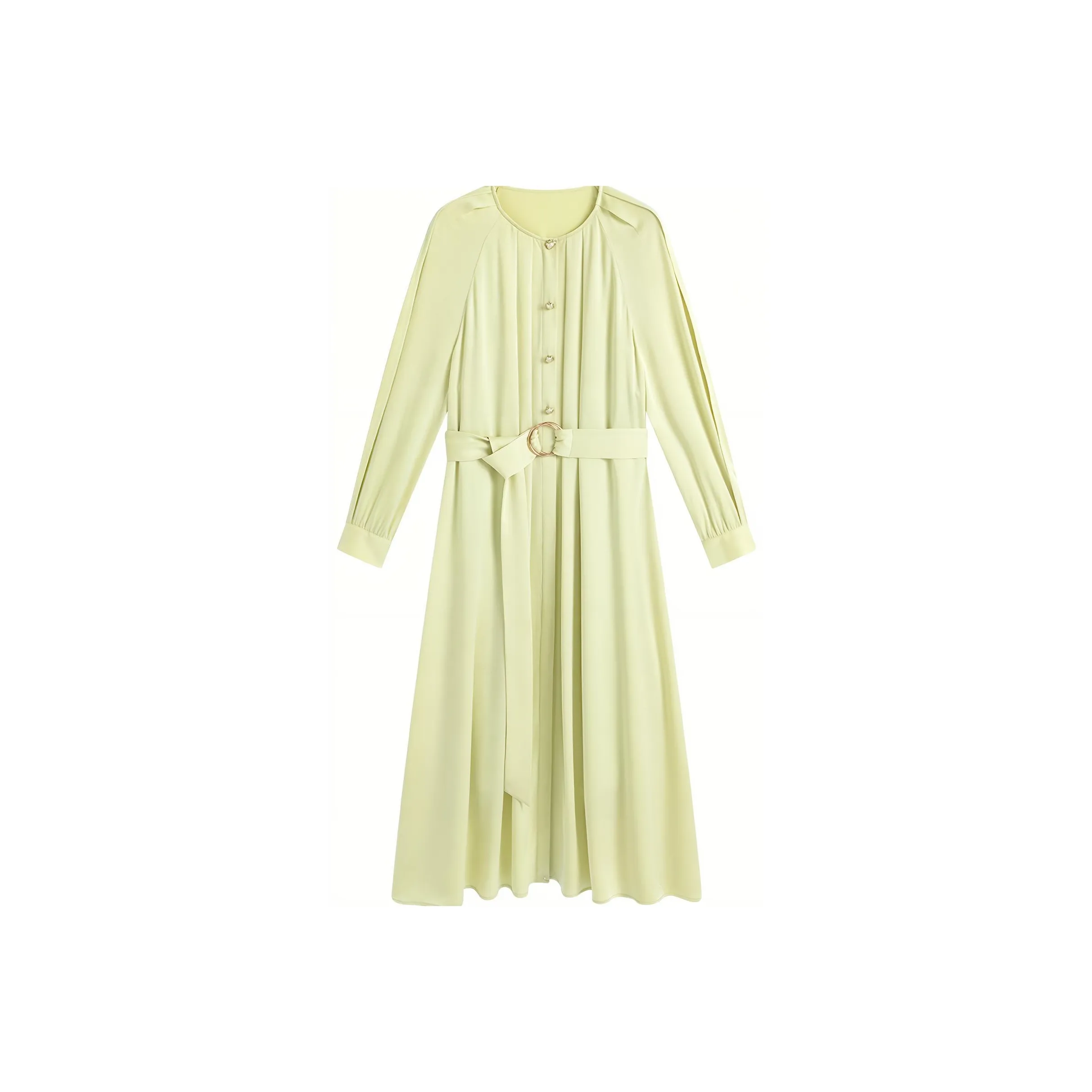 Famanxuan Long Sleeved Dress Women's Willow Bank Willow