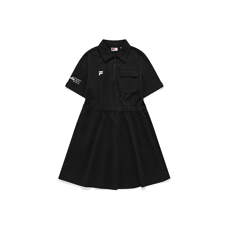 FILA FUSION Short Sleeved Dresses Women's Pitch Black