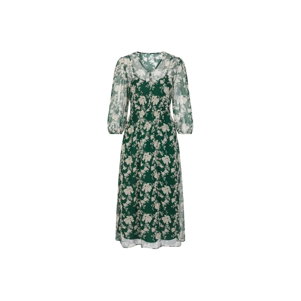 JZ. ANNAKRO Long-Sleeved Dresses Women's Floral Emerald Green