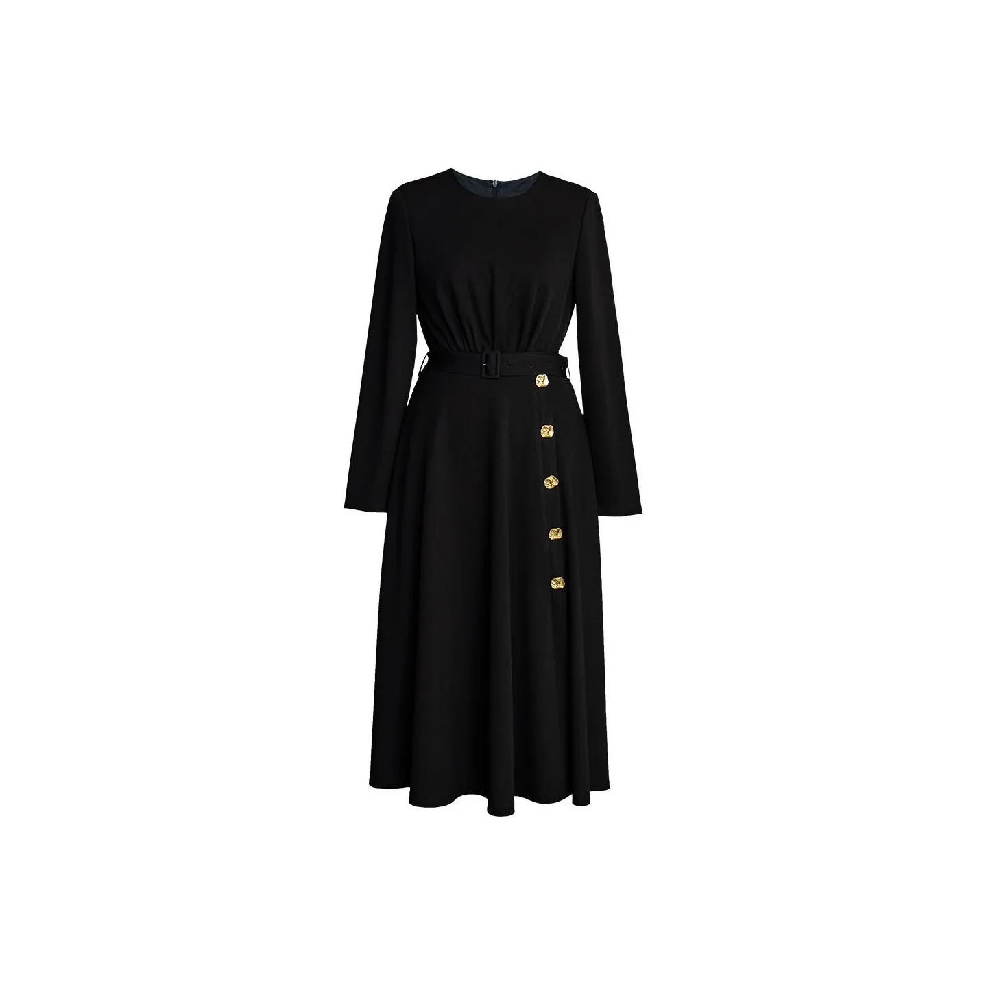 ROEYSHOUSE Длинное платье с длинными рукавами женское черное