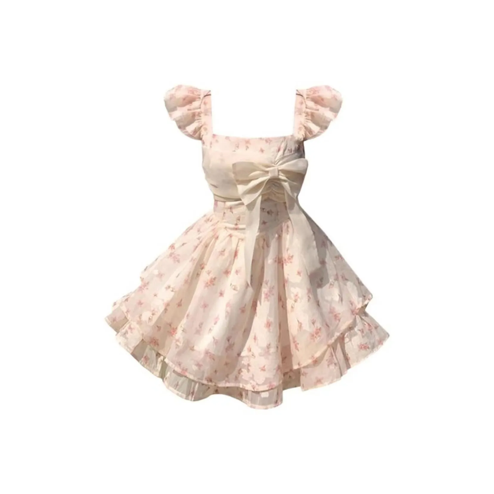 PAVLISOVA Короткий рукав Платье Женское Цветочное Shadow Прогулка