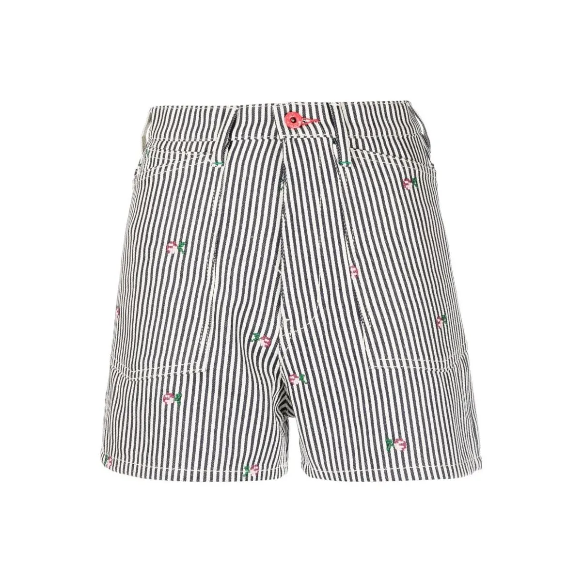 KENZO Синие с Белым Lettering Женские Повседневные Шорты