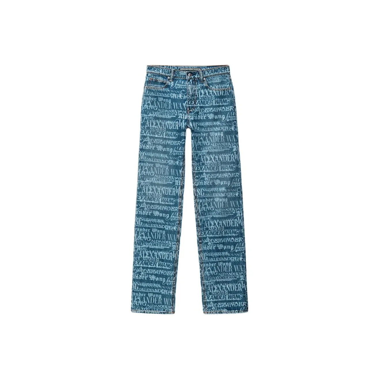 Alexander Wang Ez Mid Waisted Straight Leg Jeans