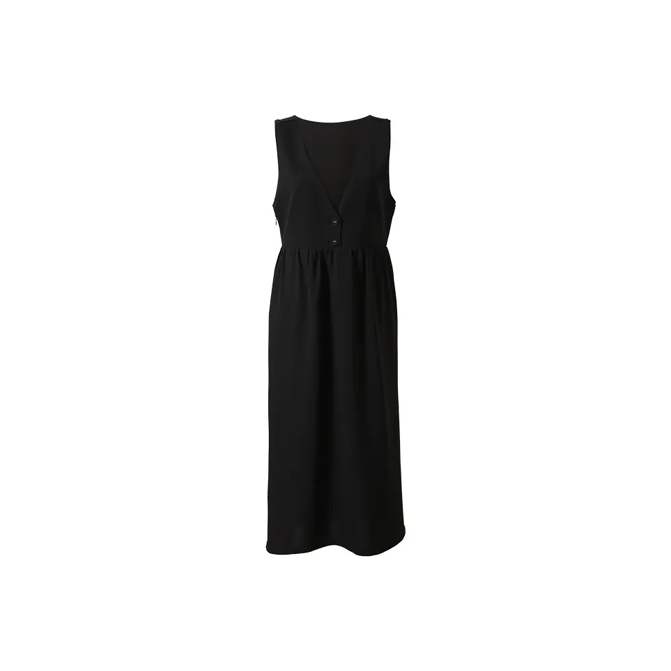 YESWOMEN Sleeveless Dresses Women's Black Long Tank Dress