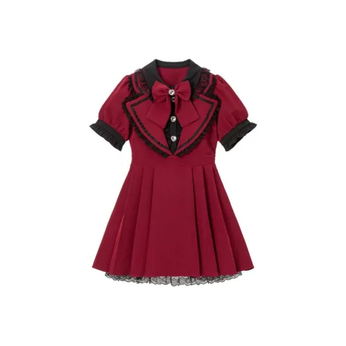 Dear my love Red Женские Короткие Платья с Рукавами
