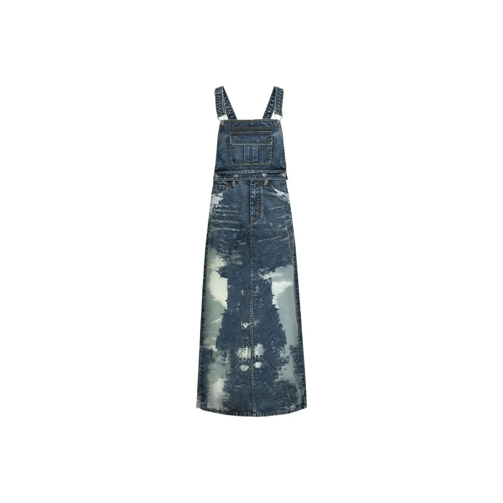 EVISU Denim Long Skirt Women's Denim Blue
