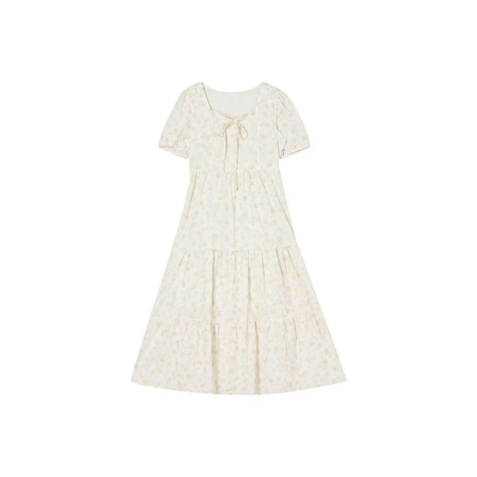 SKYA Short Sleeved Dress Women's White
