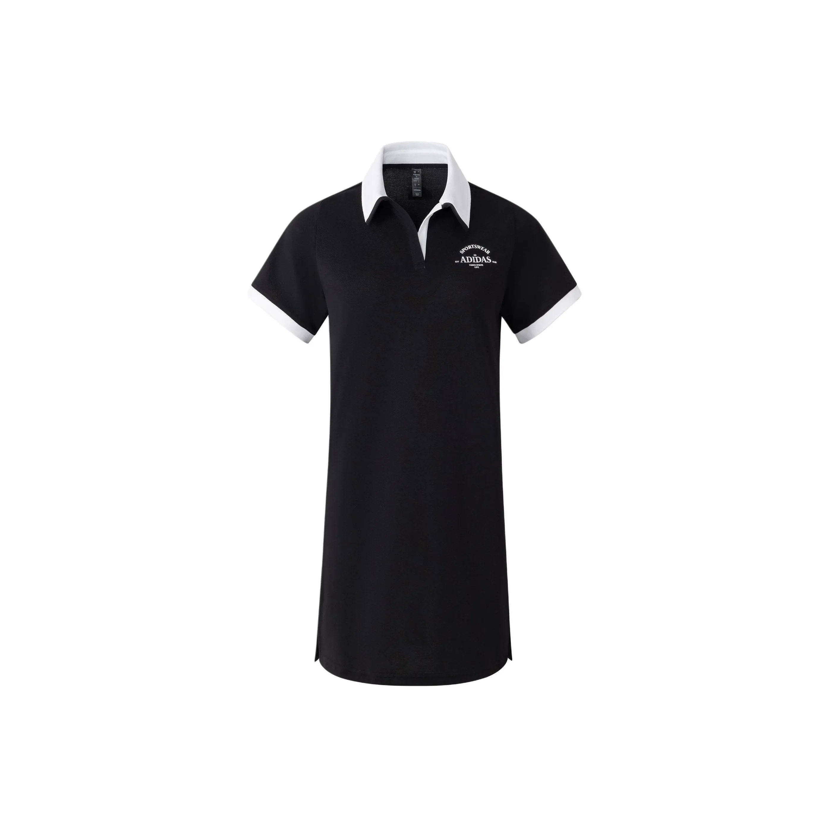 Adidas Verbiage Dress Short Sleeved Dresses Women's Black