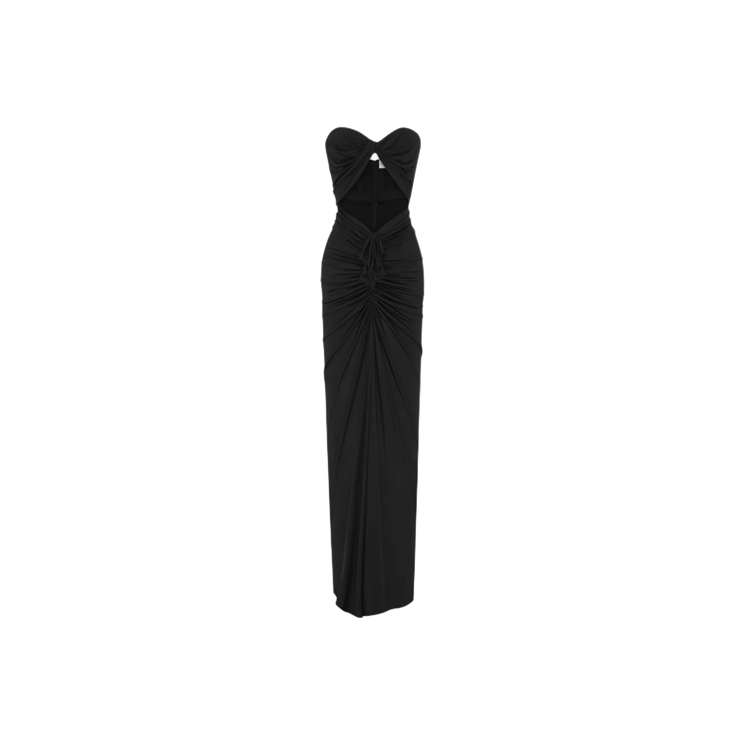 SAINT LAURENT Cut Out Strapless Dress