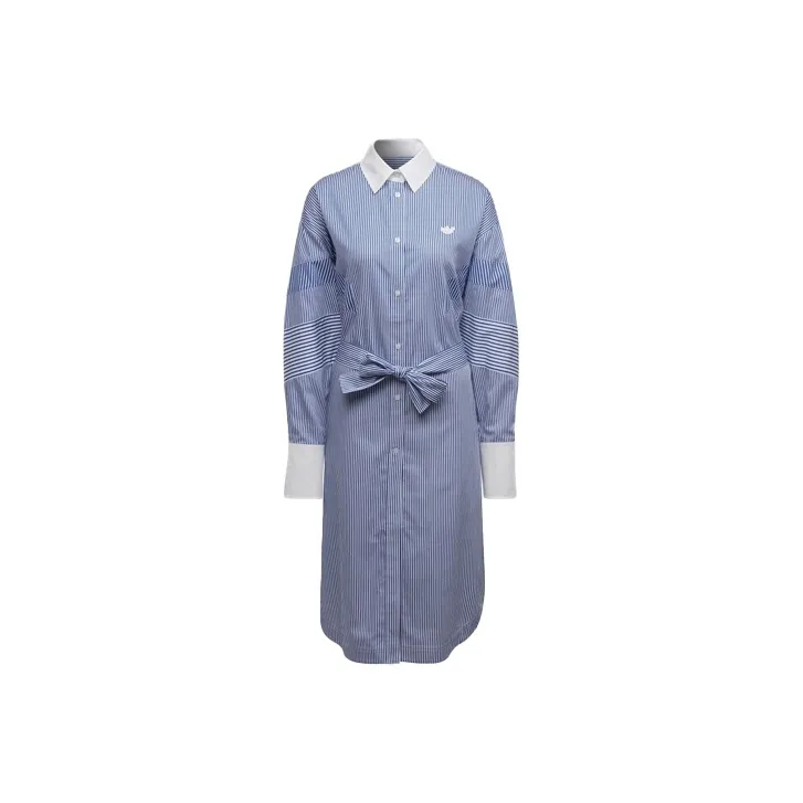 Adidas Originals Blue Version Collection Long Sleeved Dresses Women's Blue