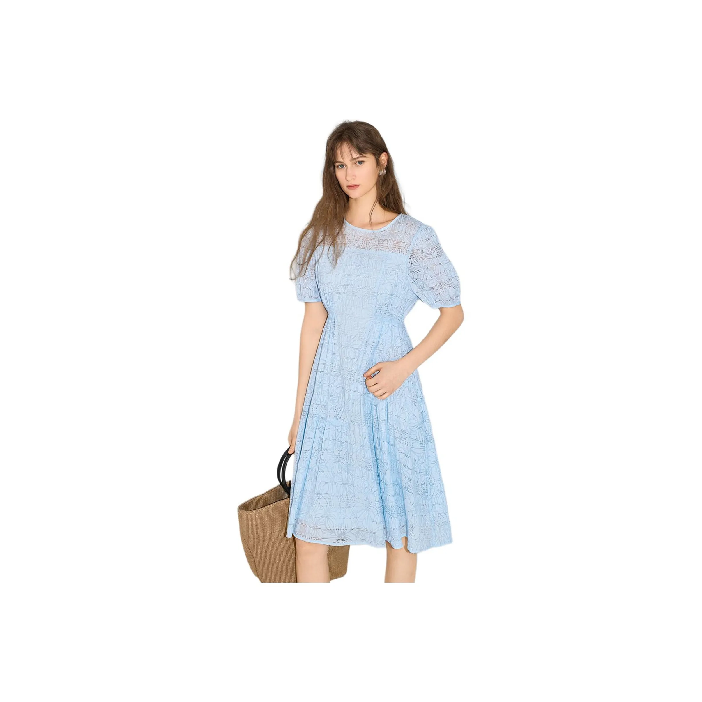 Bethine Short Sleeved Dress Women's Light Aqua Blue