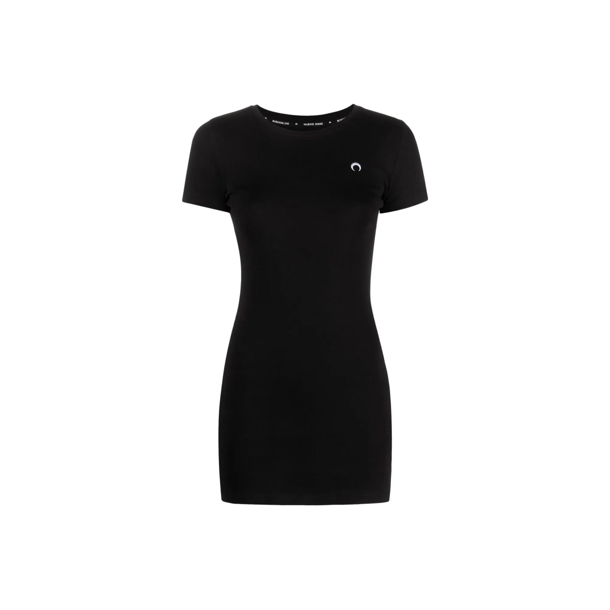 Marine Serre Fine ribbed Organic Cotton T shirt Dress