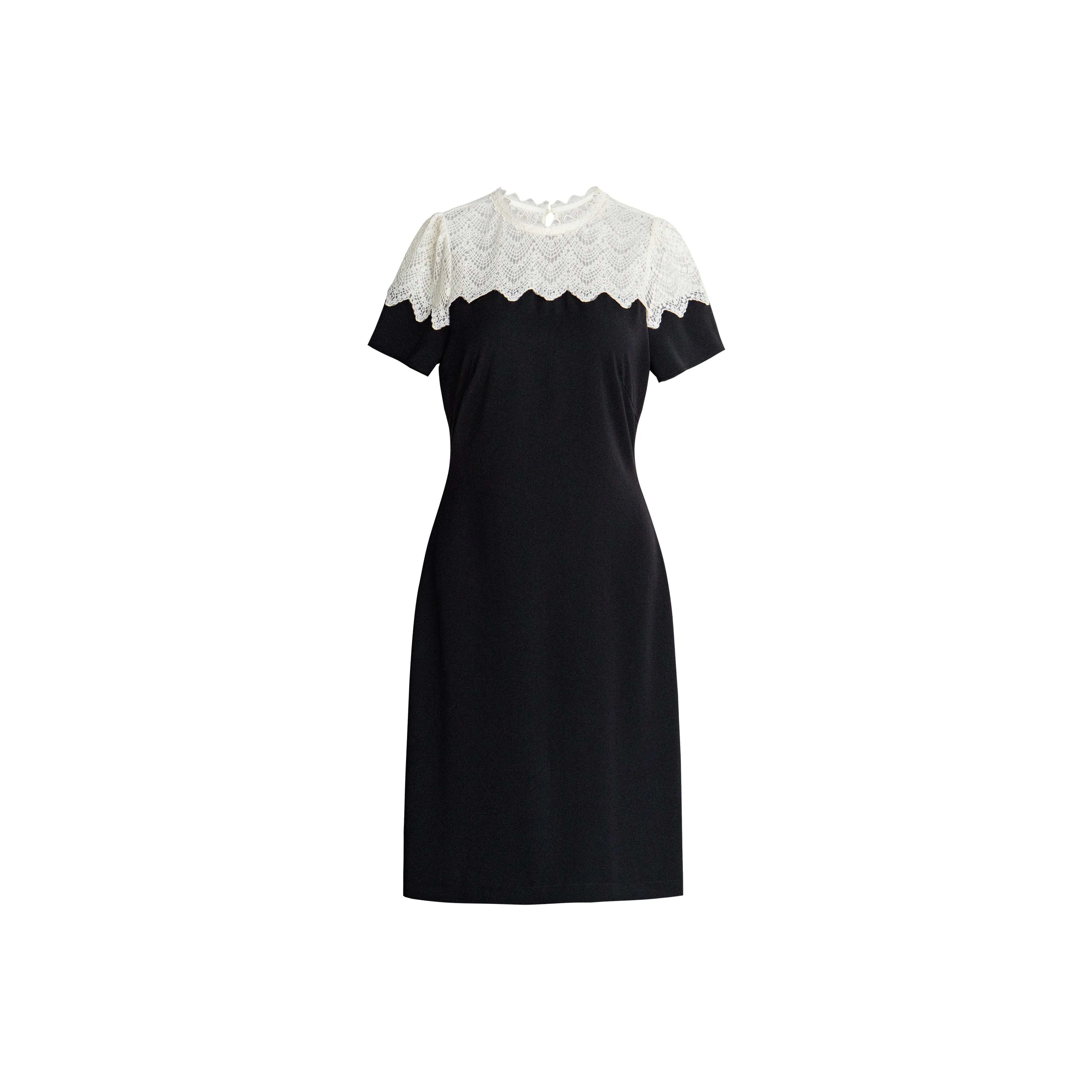 ROEYSHOUSE Короткое платье с короткими рукавами женское черное