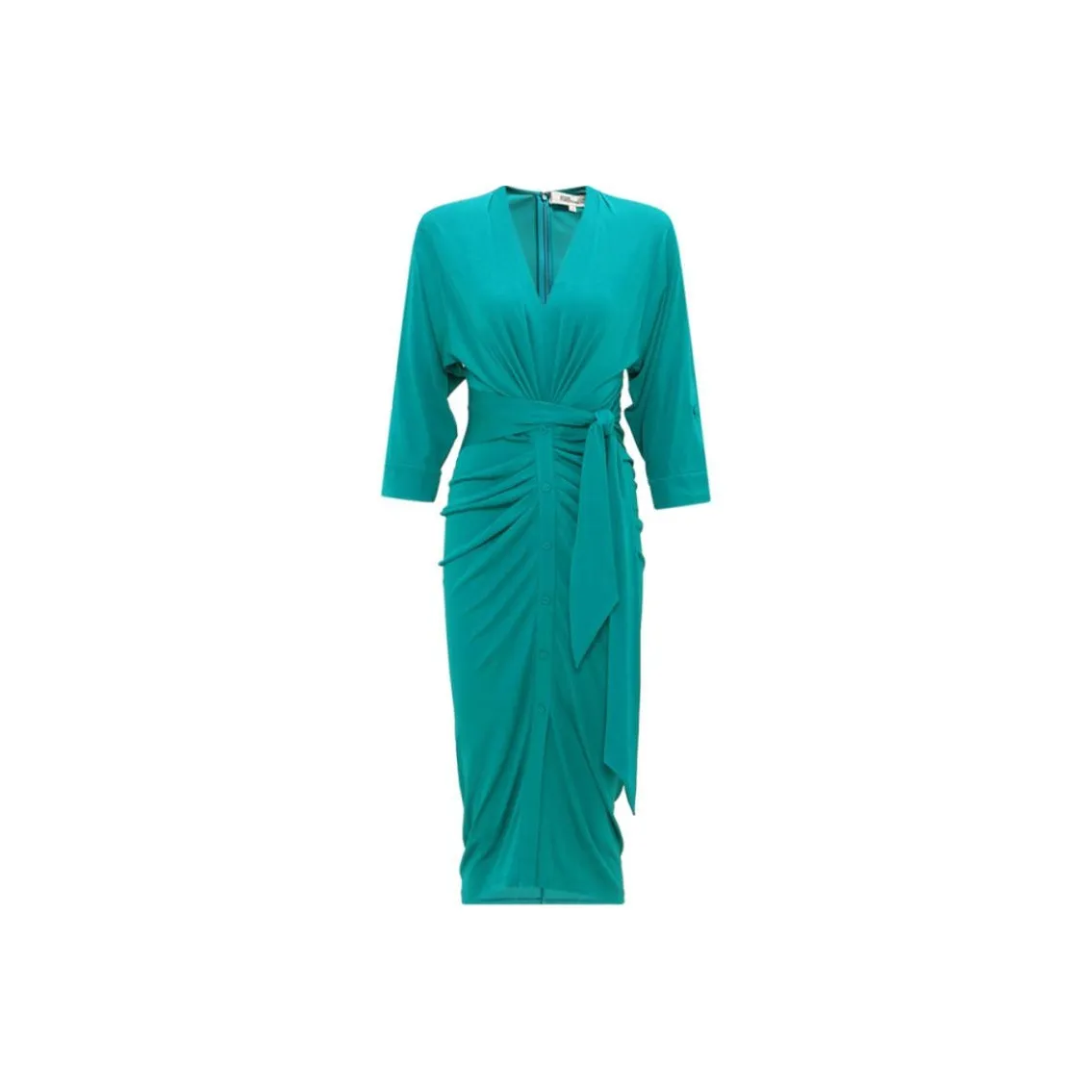 DVF Diane Von Furstenberg Long-Sleeved Dresses Women's Emerald Green