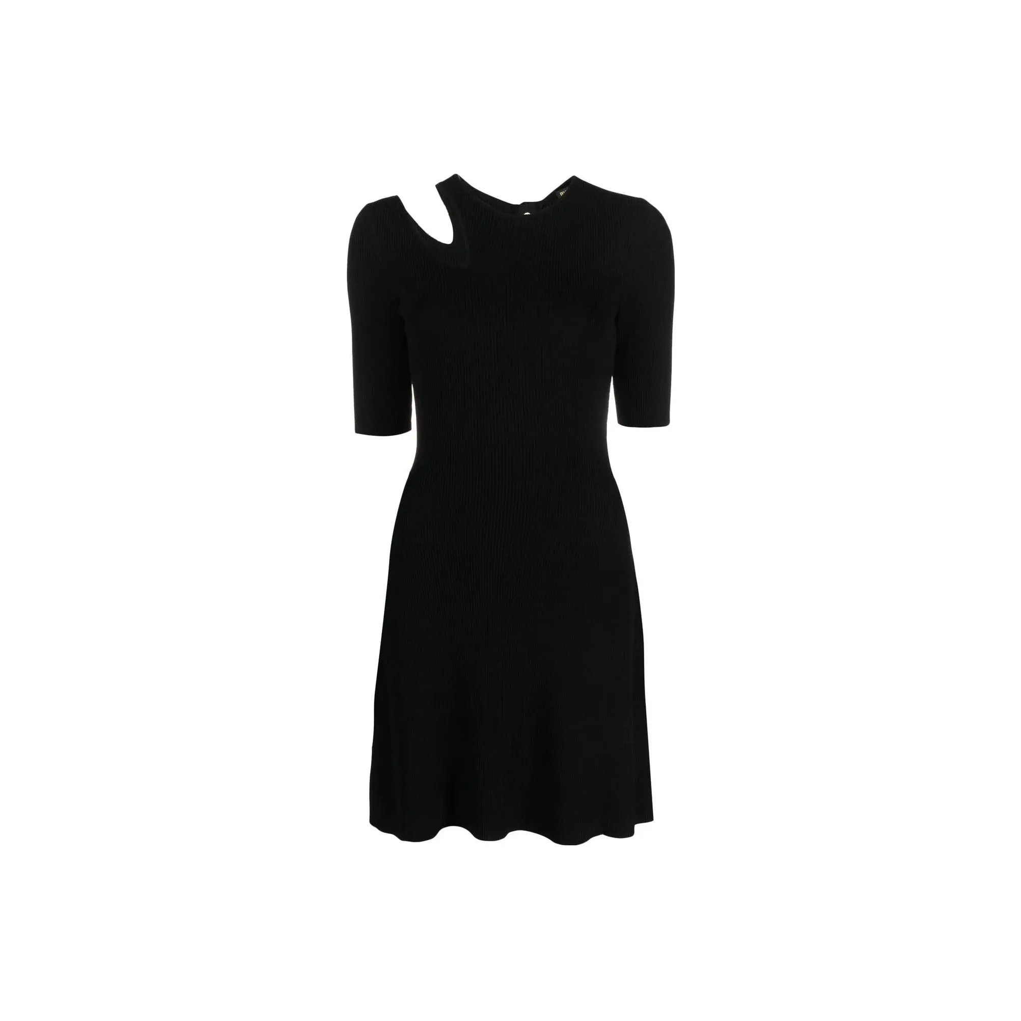 Maje Черное Женское Короткое Платье с Рукавами