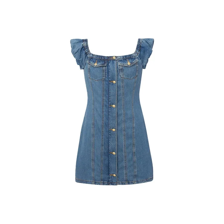 D'zzit Short Sleeved Dress Women's Blue