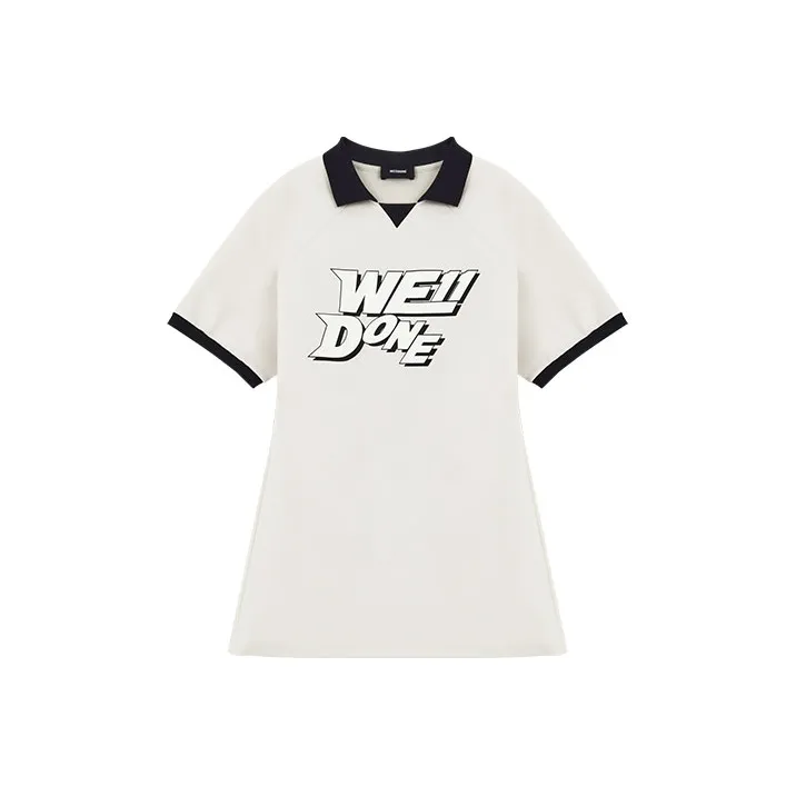 WE11DONE Short Sleeved Dresses Women's White