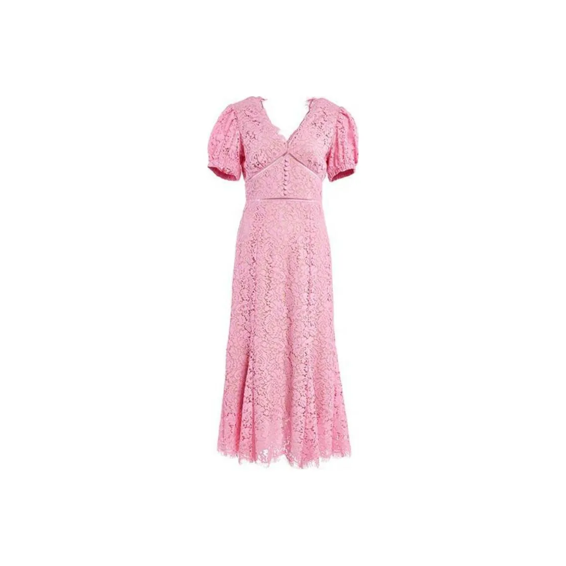 BESIONIA SS24 Короткое платье с короткими рукавами женское розовое