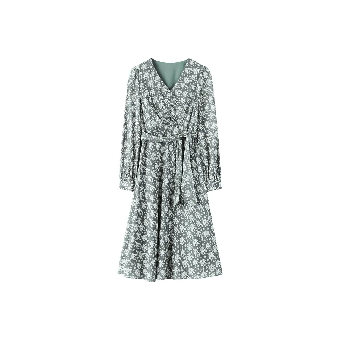 THE SEA LIFE Long Sleeved Dress Women's Shimmer Green