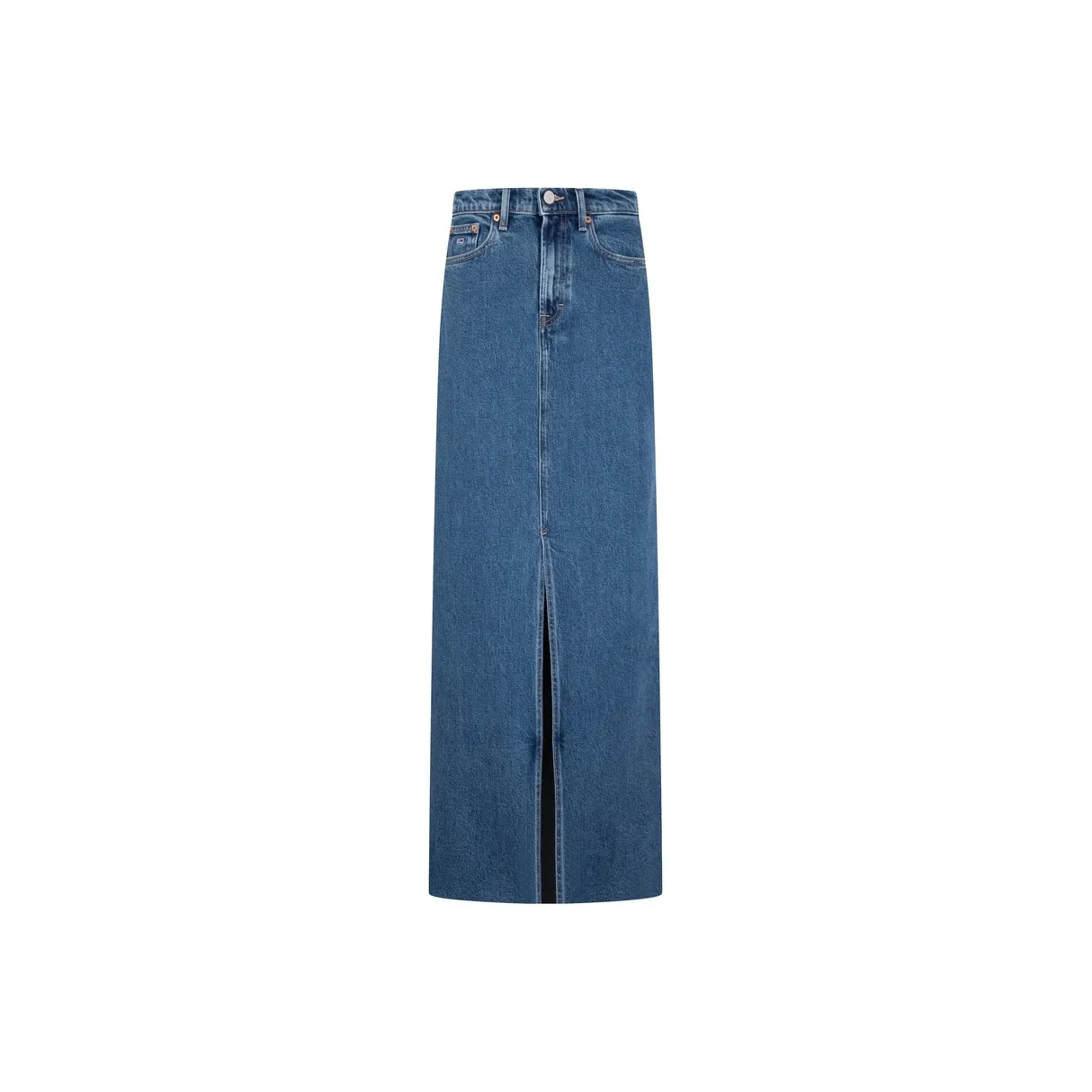 Tommy Hilfiger Denim Long Skirt Women's Dark Denim Blue Томми Хилфигер Деним Длинная Юбка Женская Темный Джинсовый Синий