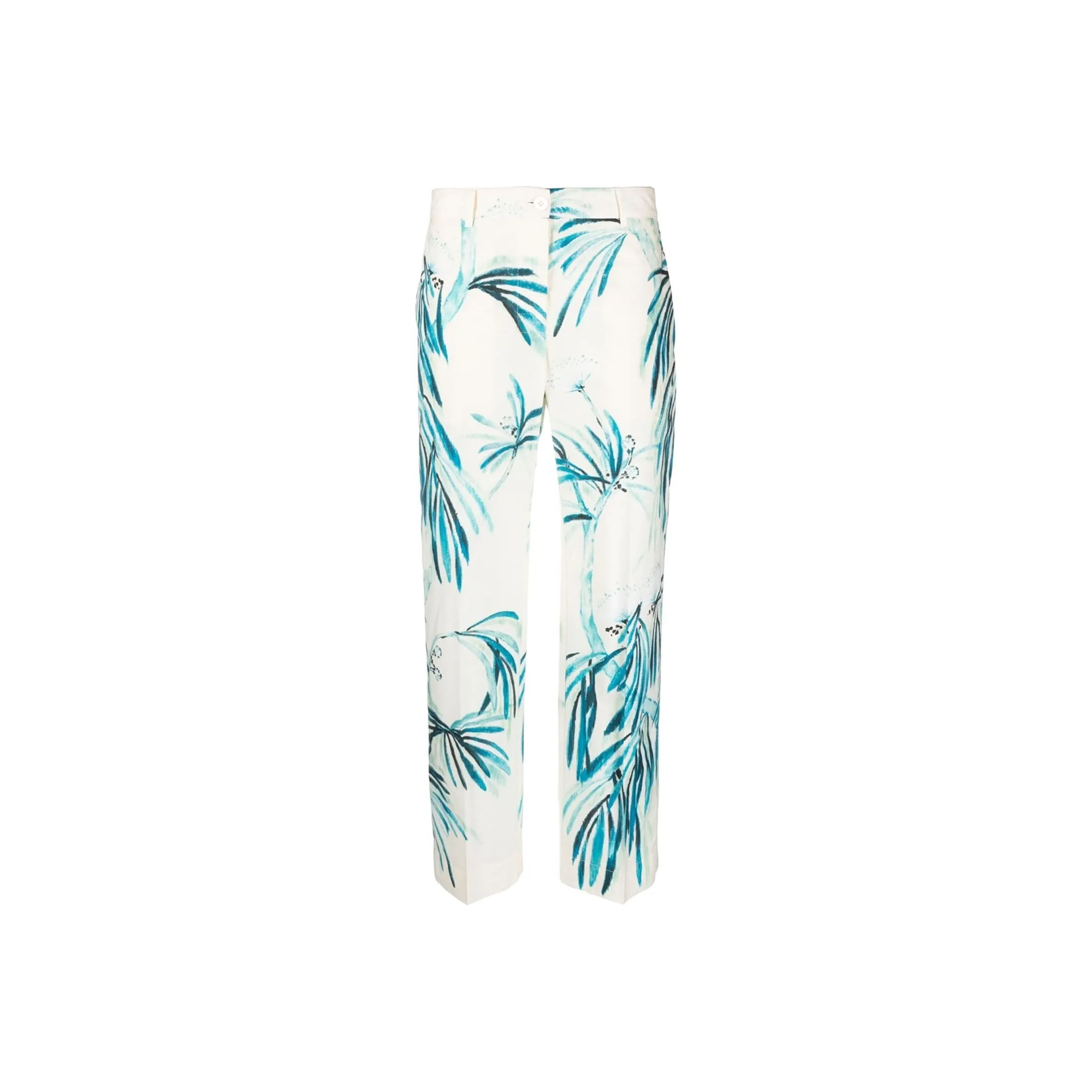 Black Boots With Heels All Over Print Trousers