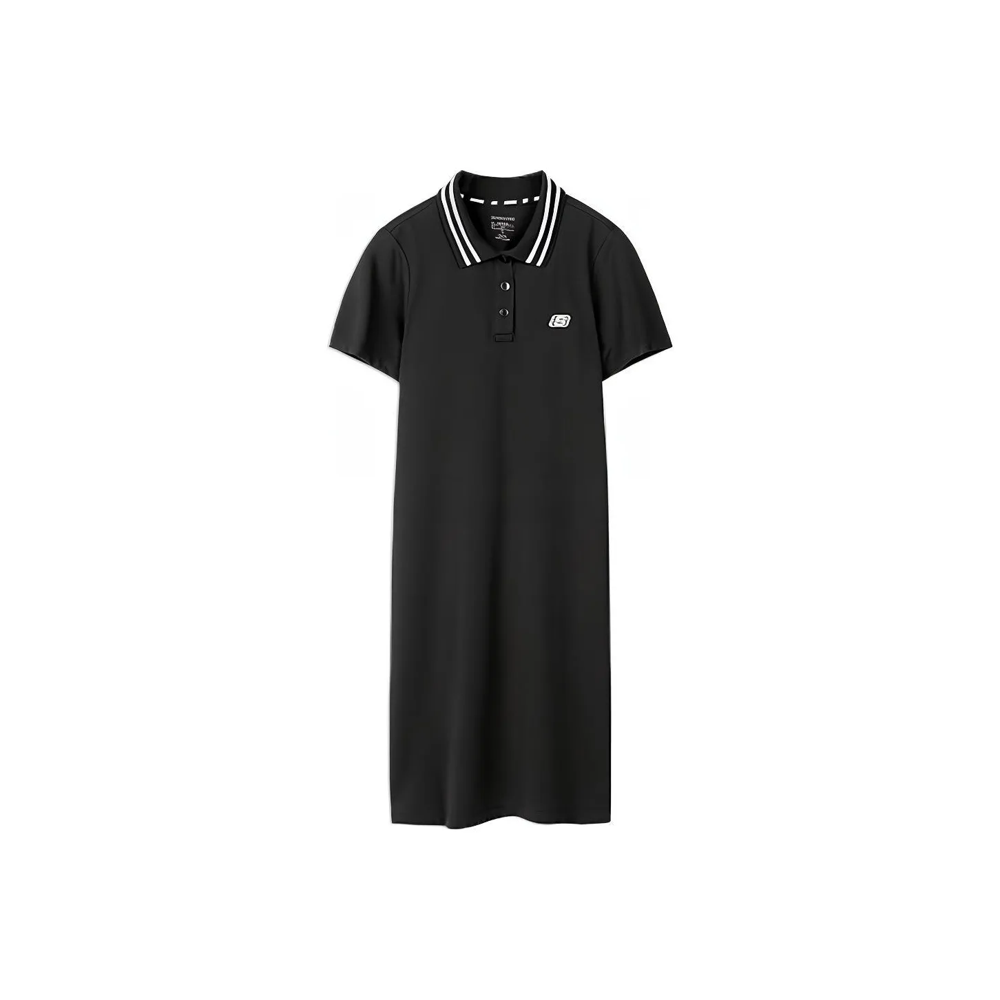 Skechers Короткий рукав Платье Женское Угольно-черное