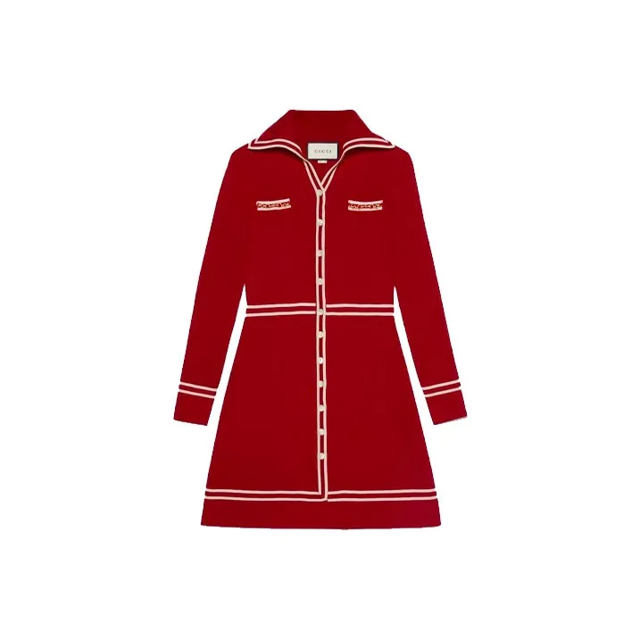GUCCI Long Sleeved twoes Women's Red