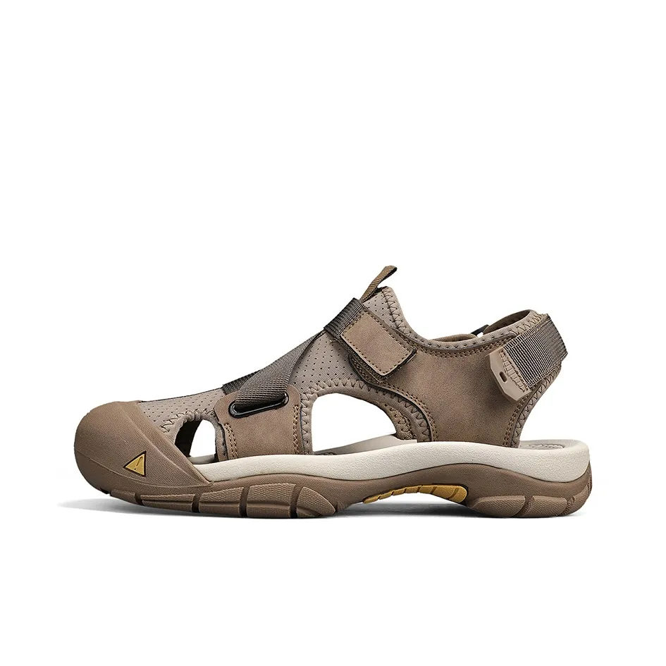 TELENT Slip Resistant And Breathable River Trekking Shoes Men's Khaki