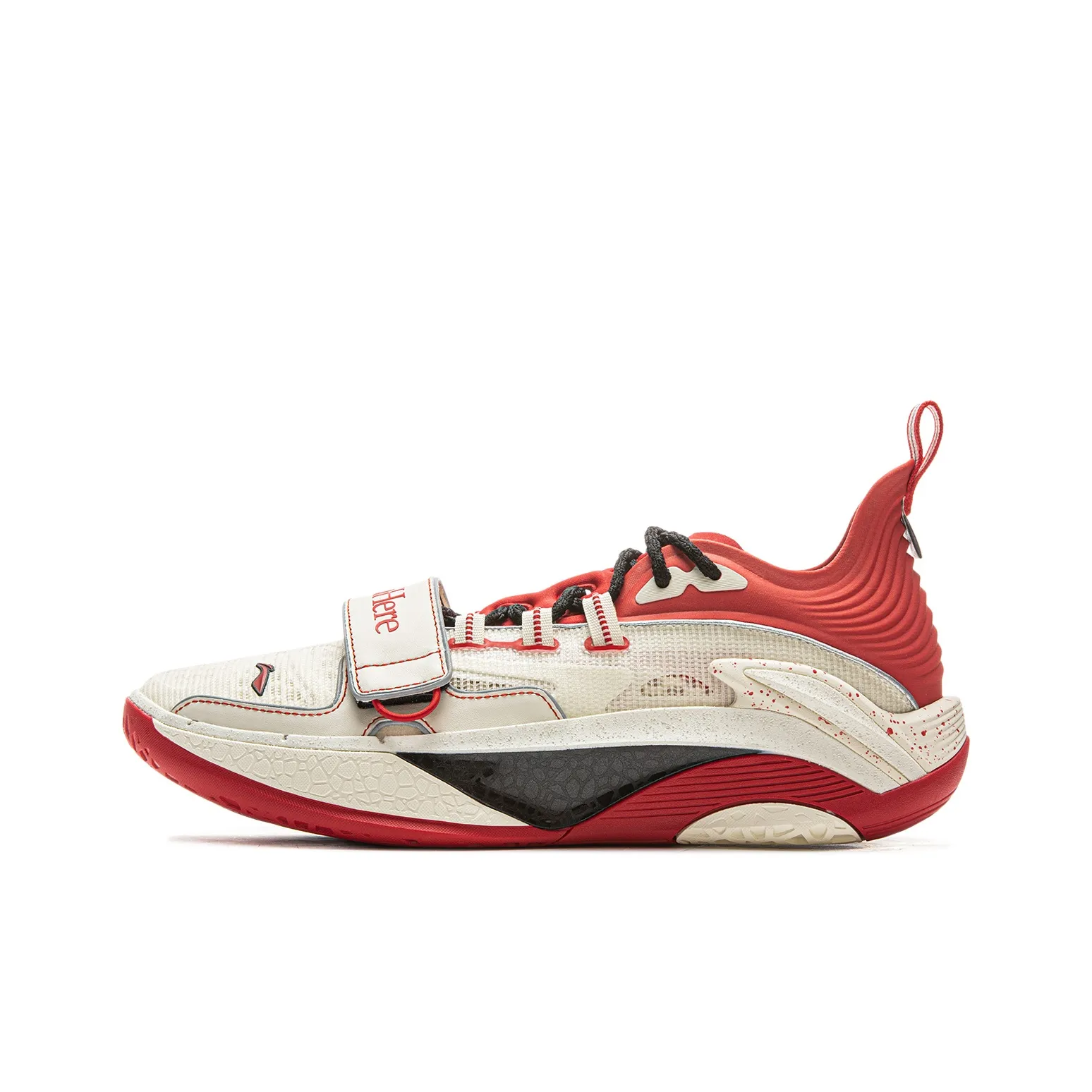 LINING BadFive Hunter 1 SUPER SE Баскетбольные кроссовки Низкий топ Экрю/Пламя Красный Мужской