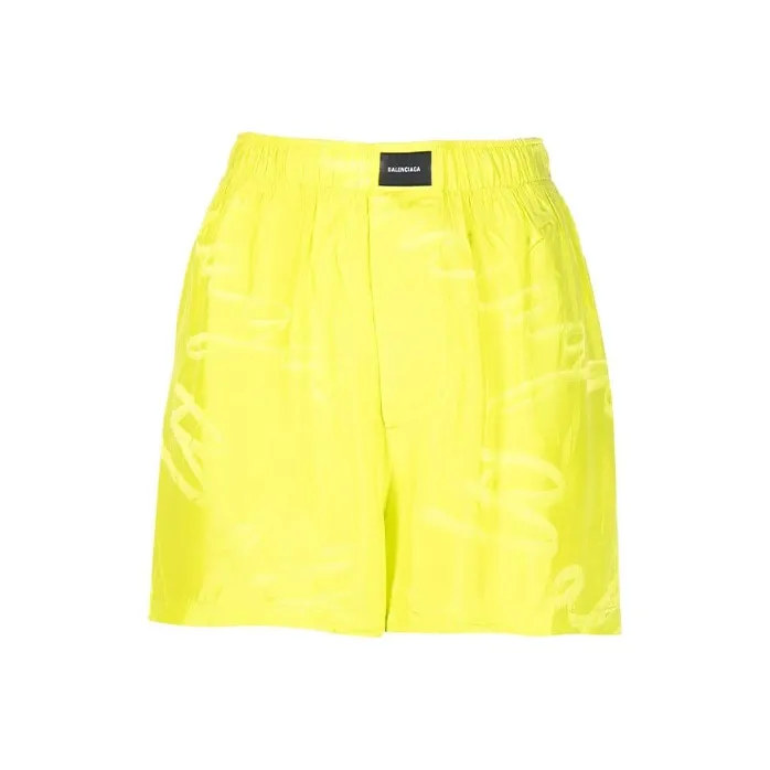 BALENCIAGA Желтые Женские Повседневные Шорты