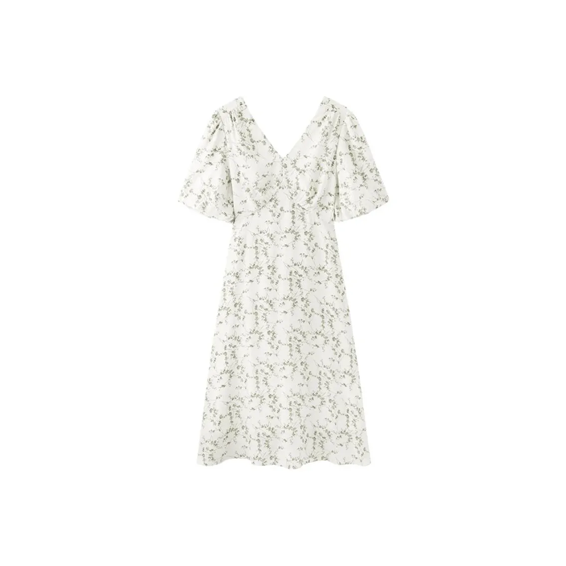TKY SHOP Short-Sleeved Dresses Women's Green Floral